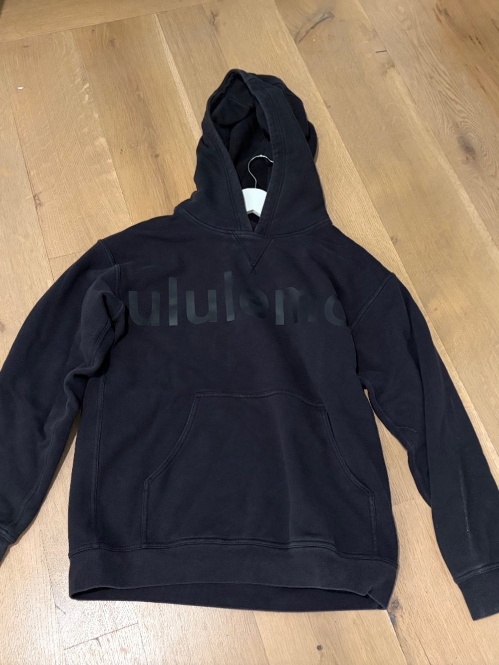 LULULEMON WOMEN'S BLACK LOGO HOODIE SWEATSHIRT SIZE 8